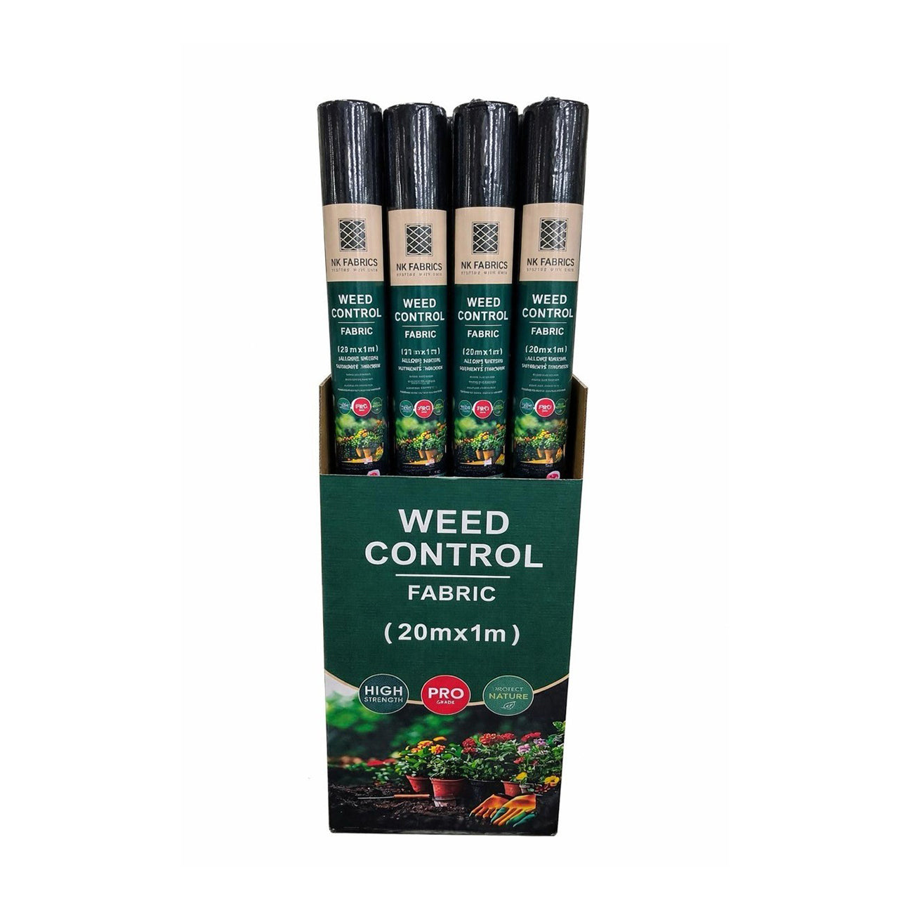 Spunbond 50gsm Gardening Fabric - Black, Box Pack, 16 rolls